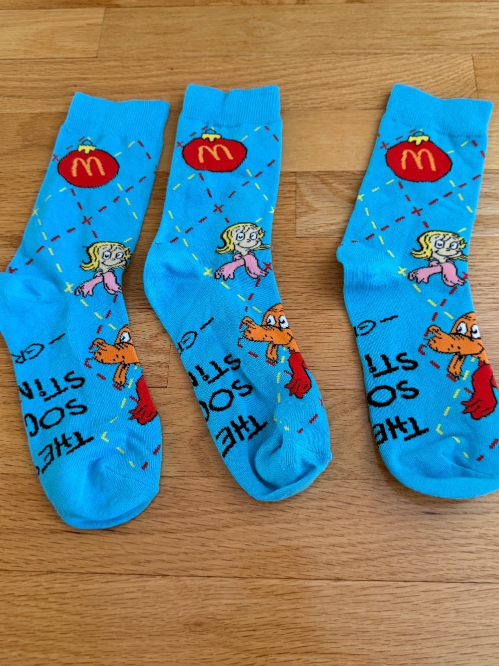 McDonalds The Grinch Meal Adult Socks Blue Christmas Socks